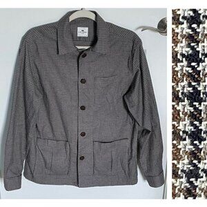 John Henric Sweden Houndstooth Check Button Down Shirt Jacket 35374